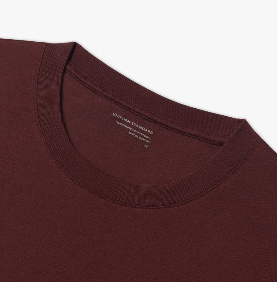 Uniform Standard Men's organic cotton minimalist t-shirt in Red