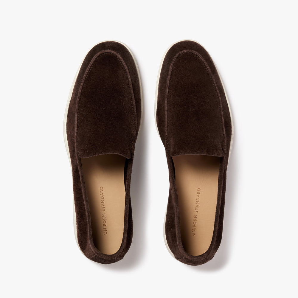 Uniform Standard Men's minimalist leather loafer in Brown handcrafted in Portugal