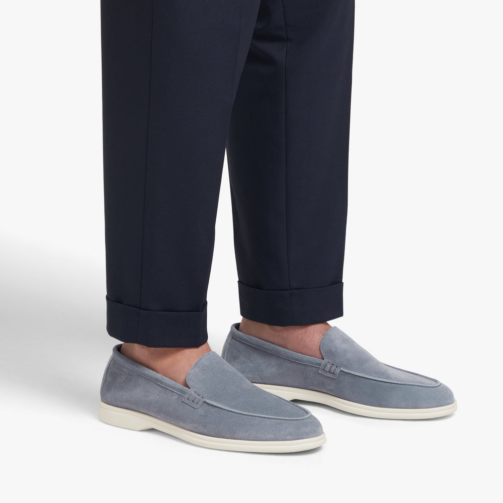 Uniform Standard Men's minimalist leather loafer in Blue handcrafted in Portugal