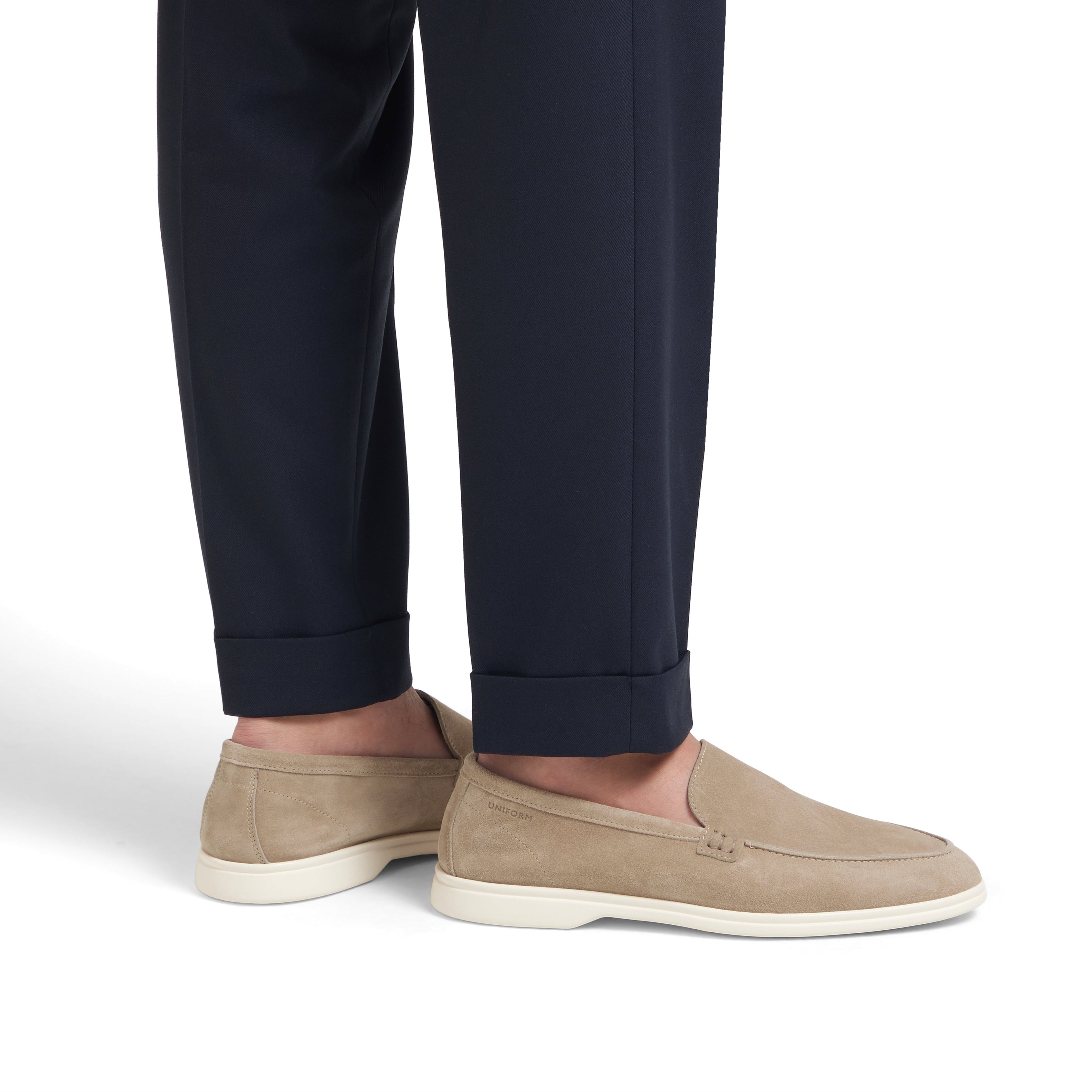 Relaxed Loafer Sand Suede Mens