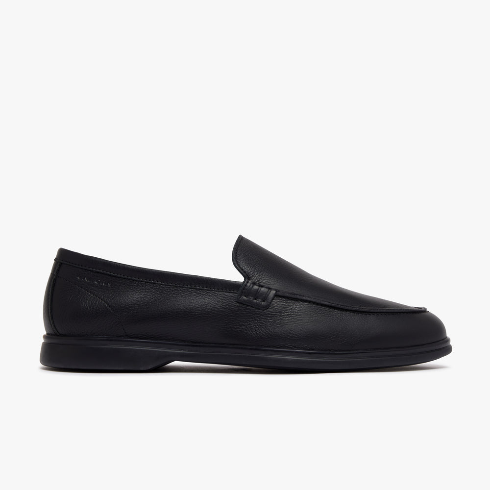 Uniform Standard Men's minimalist leather loafer in Black handcrafted in Portugal