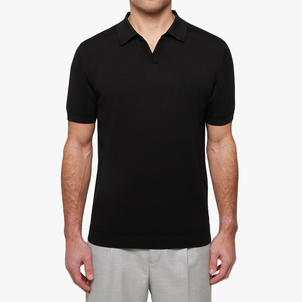 Uniform Standard Men's merino wool knitwear in Black designed in East London