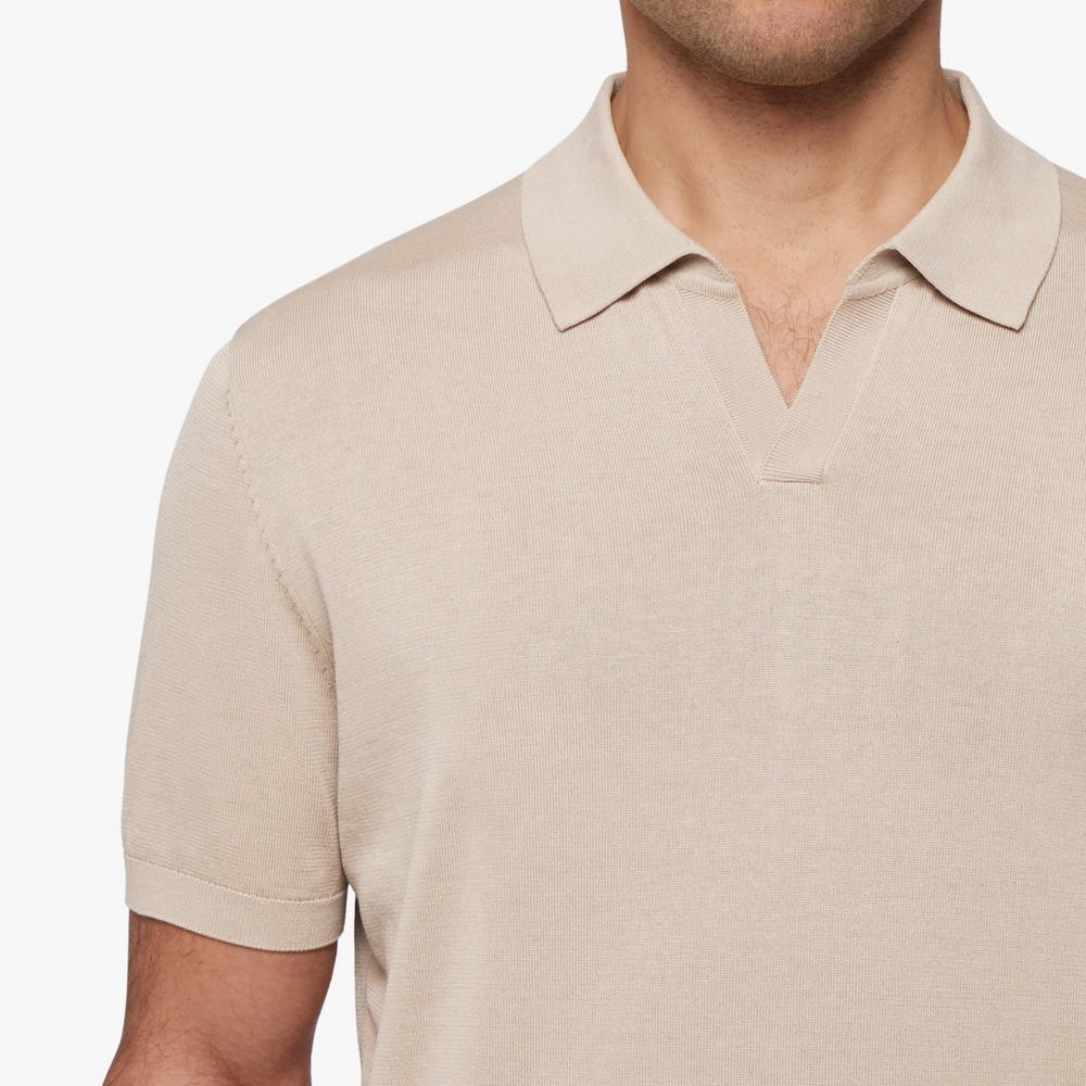 Uniform Standard Men's merino wool knitwear in Beige designed in East London