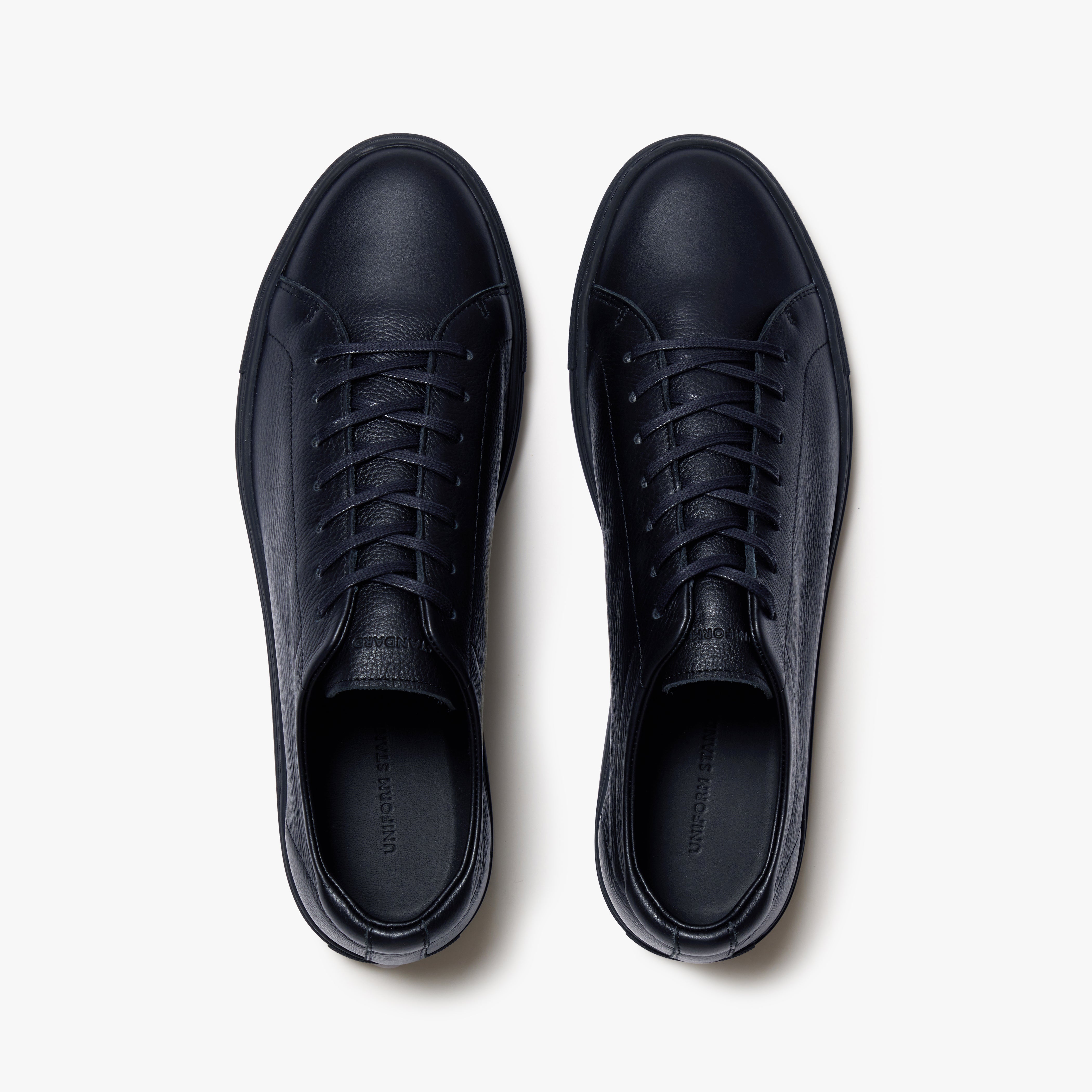 Relaxed Sneaker Triple Navy Leather Mens