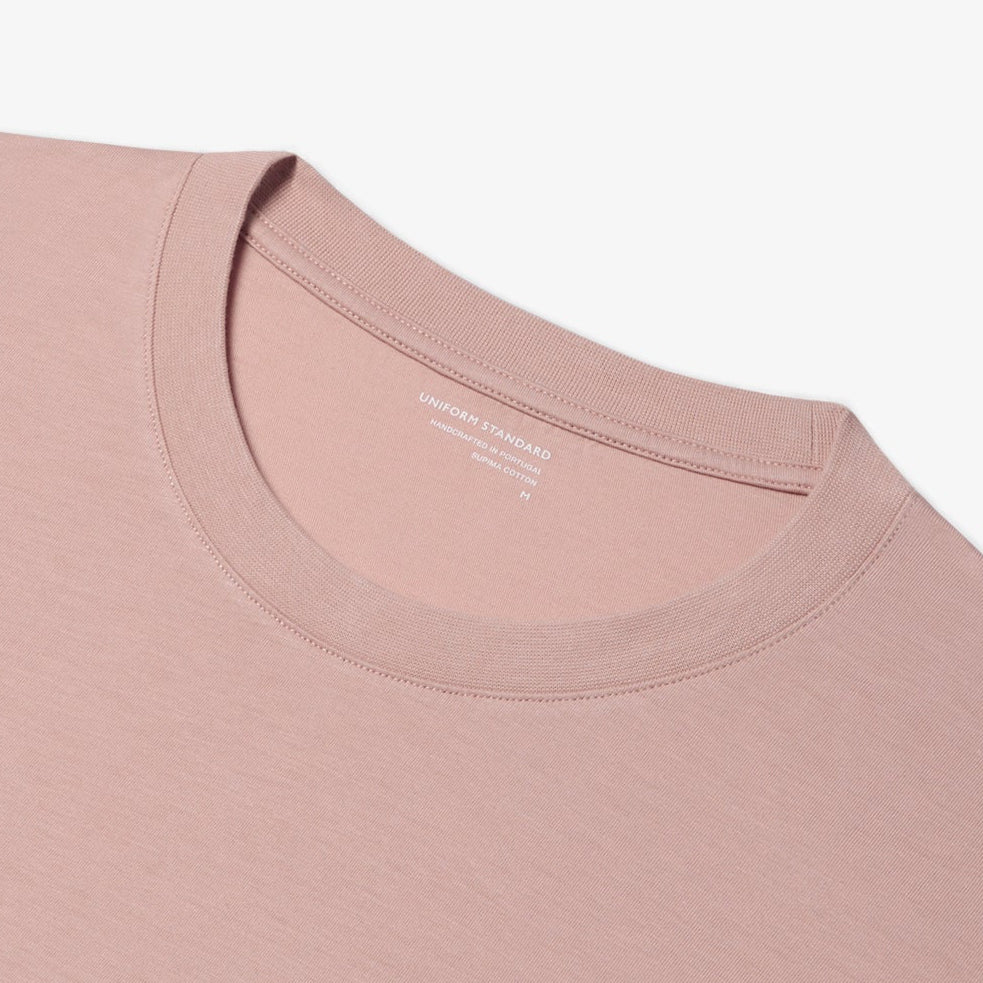 Uniform Standard Men's organic cotton minimalist t-shirt in Pink