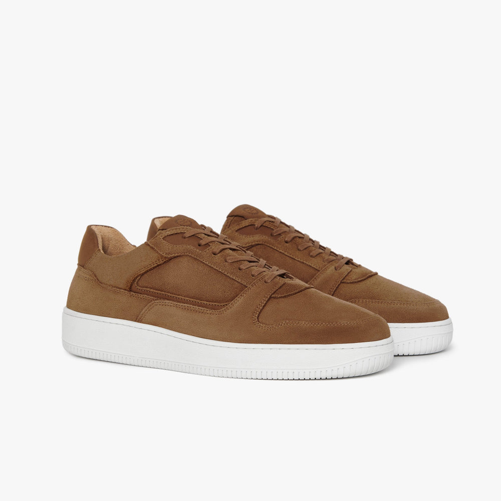 Uniform Standard Men's Series 5 minimalist suede sneaker in Brown handcrafted in Portugal