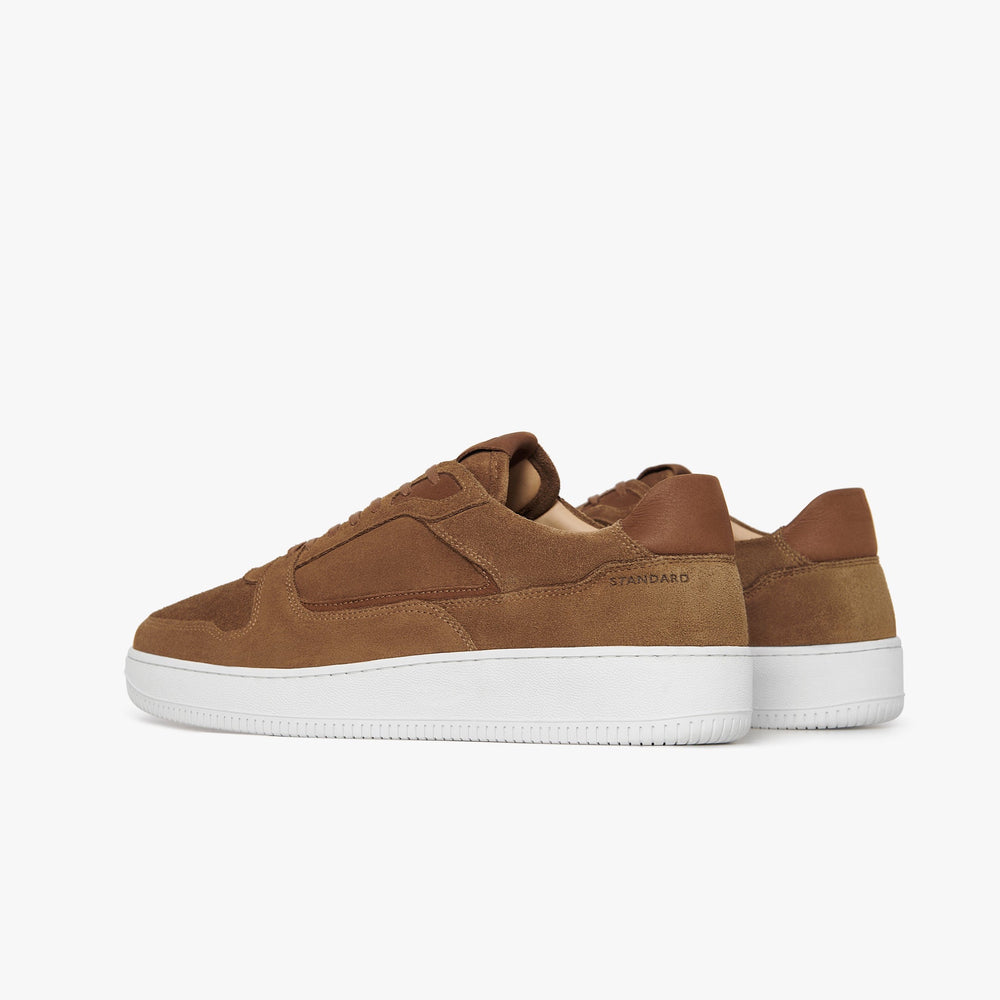 Uniform Standard Men's Series 5 minimalist suede sneaker in Brown handcrafted in Portugal