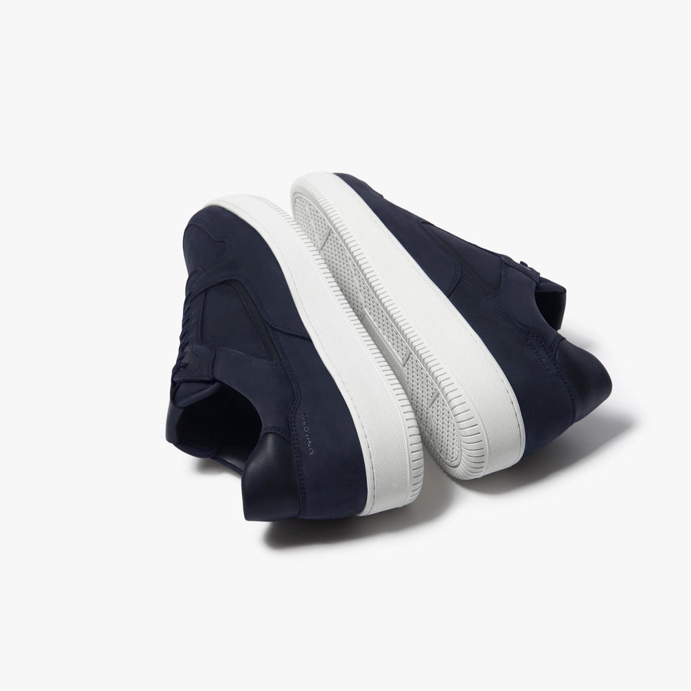 Uniform Standard Men's Series 5 minimalist nubuck leather sneaker in Blue handcrafted in Portugal