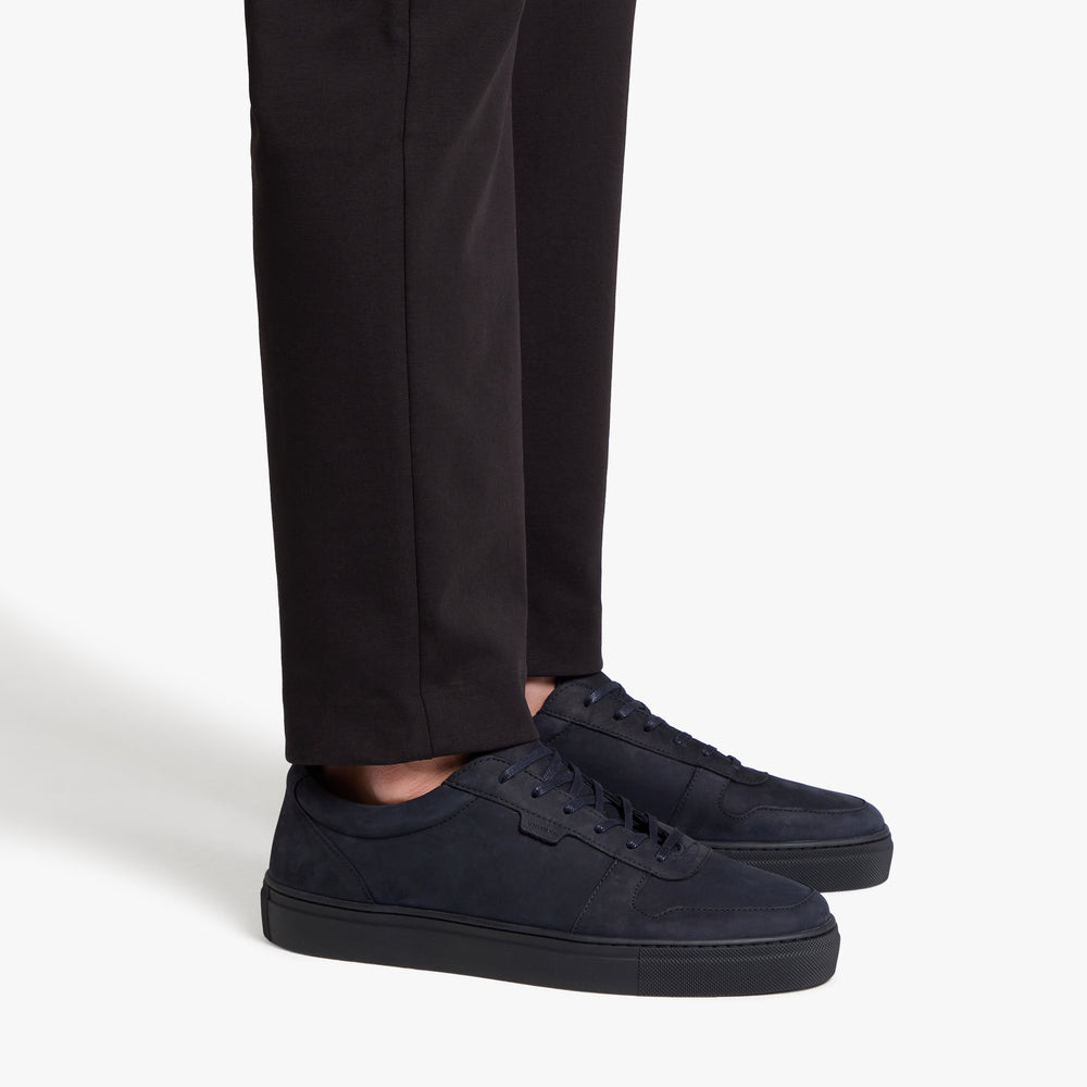 Uniform Standard Men's Series 6 minimalist nubuck leather sneaker in Blue handcrafted in Portugal