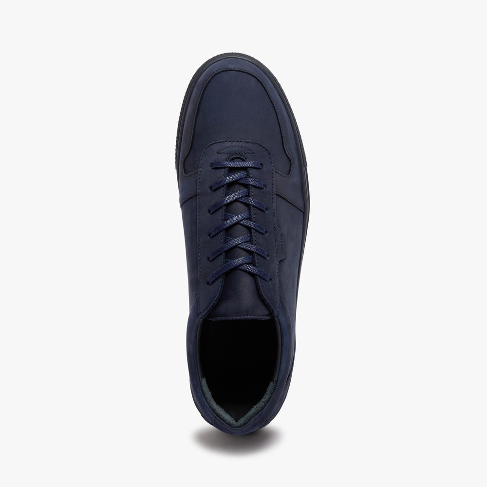 Uniform Standard Men's Series 6 minimalist nubuck leather sneaker in Blue handcrafted in Portugal