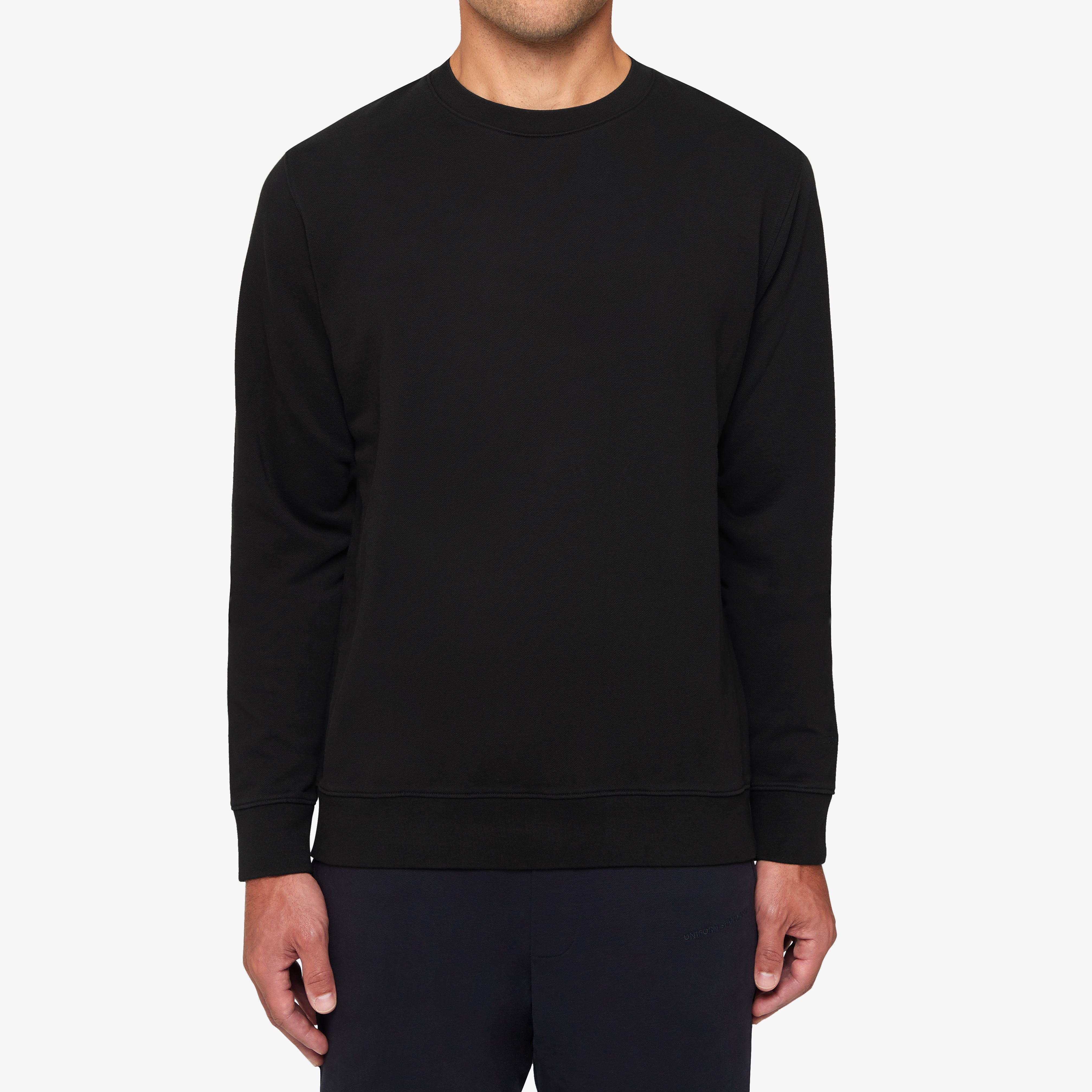 Organic Cotton Fleece Sweatshirt Black