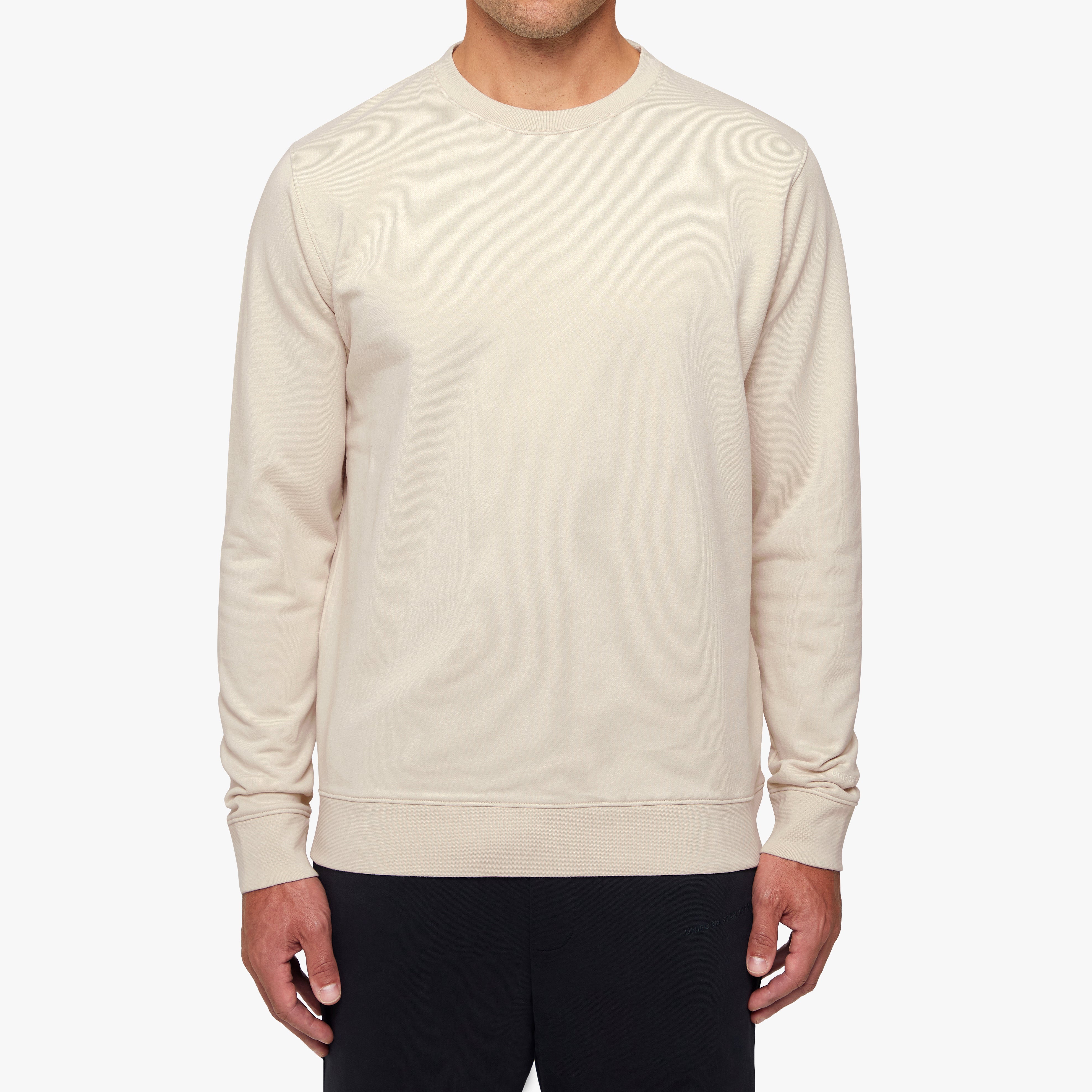 Organic Cotton Fleece Sweatshirt Ecru