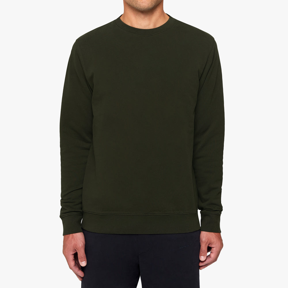 Uniform Standard Men's minimalist sweatshirt in Green designed in East London