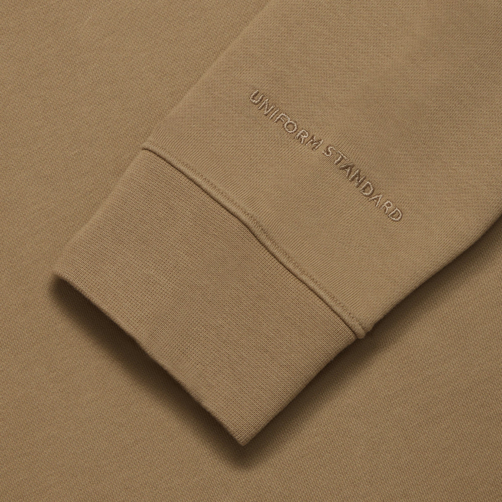 Uniform Standard Men's minimalist sweatshirt in Brown designed in East London