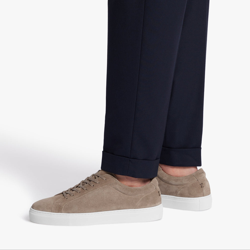 Uniform Standard Men's Series 1 minimalist suede sneaker in Beige handcrafted in Portugal