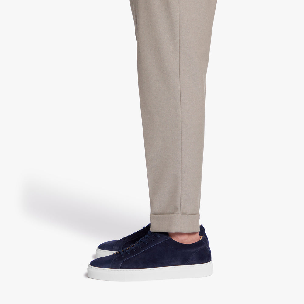 Uniform Standard Men's Series 1 minimalist suede sneaker in Blue handcrafted in Portugal