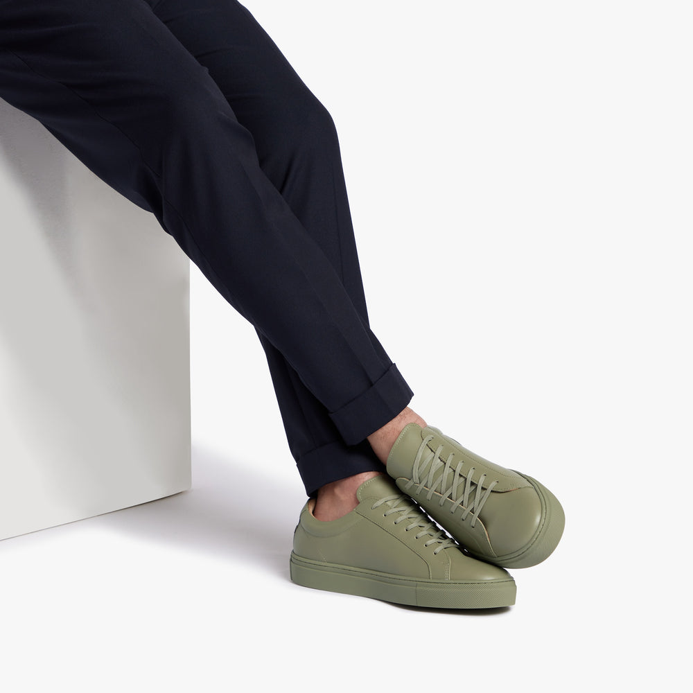 Uniform Standard Men's Series 1 minimalist leather sneaker in Green handcrafted in Portugal