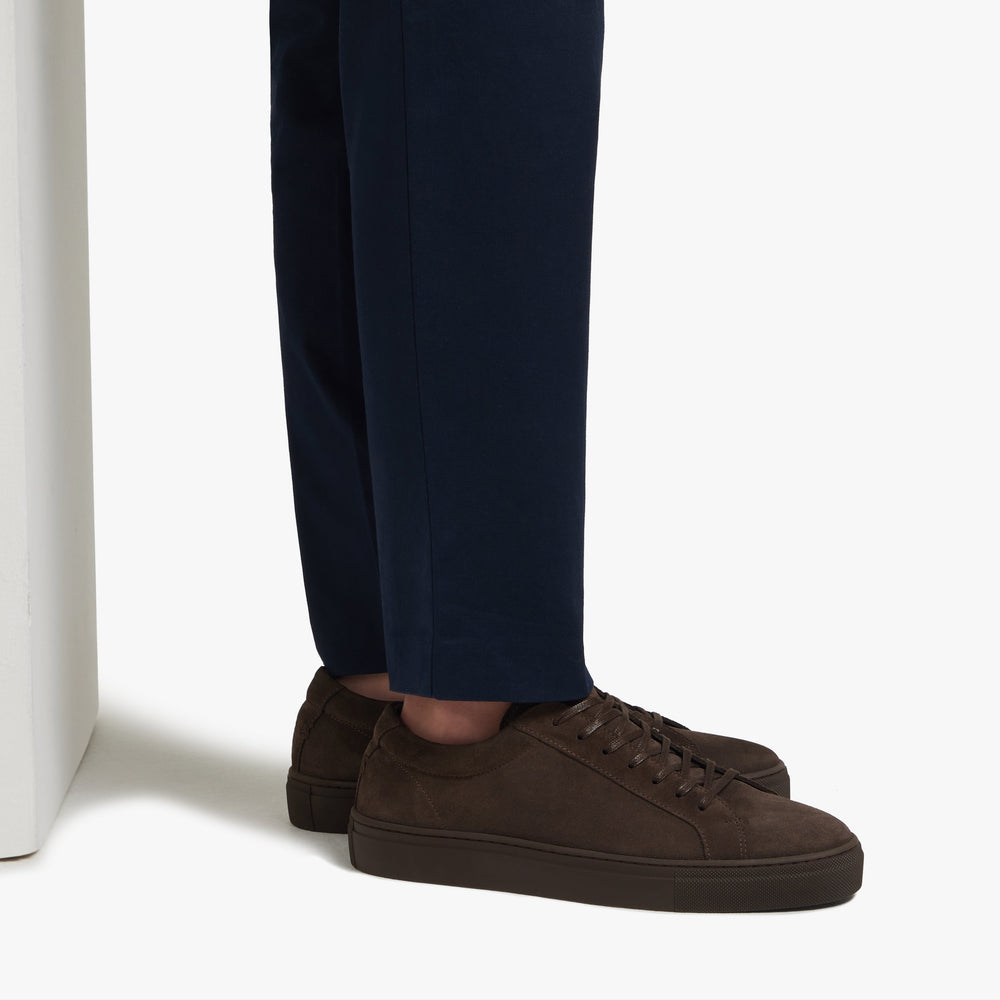 Uniform Standard Men's Series 1 minimalist suede sneaker in Brown handcrafted in Portugal