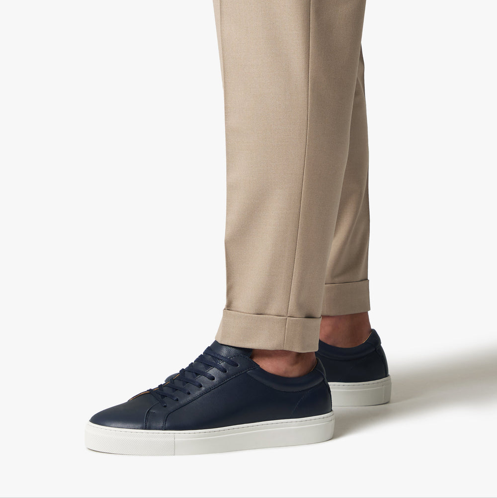 Uniform Standard Men's Series 1 minimalist leather sneaker in Blue handcrafted in Portugal