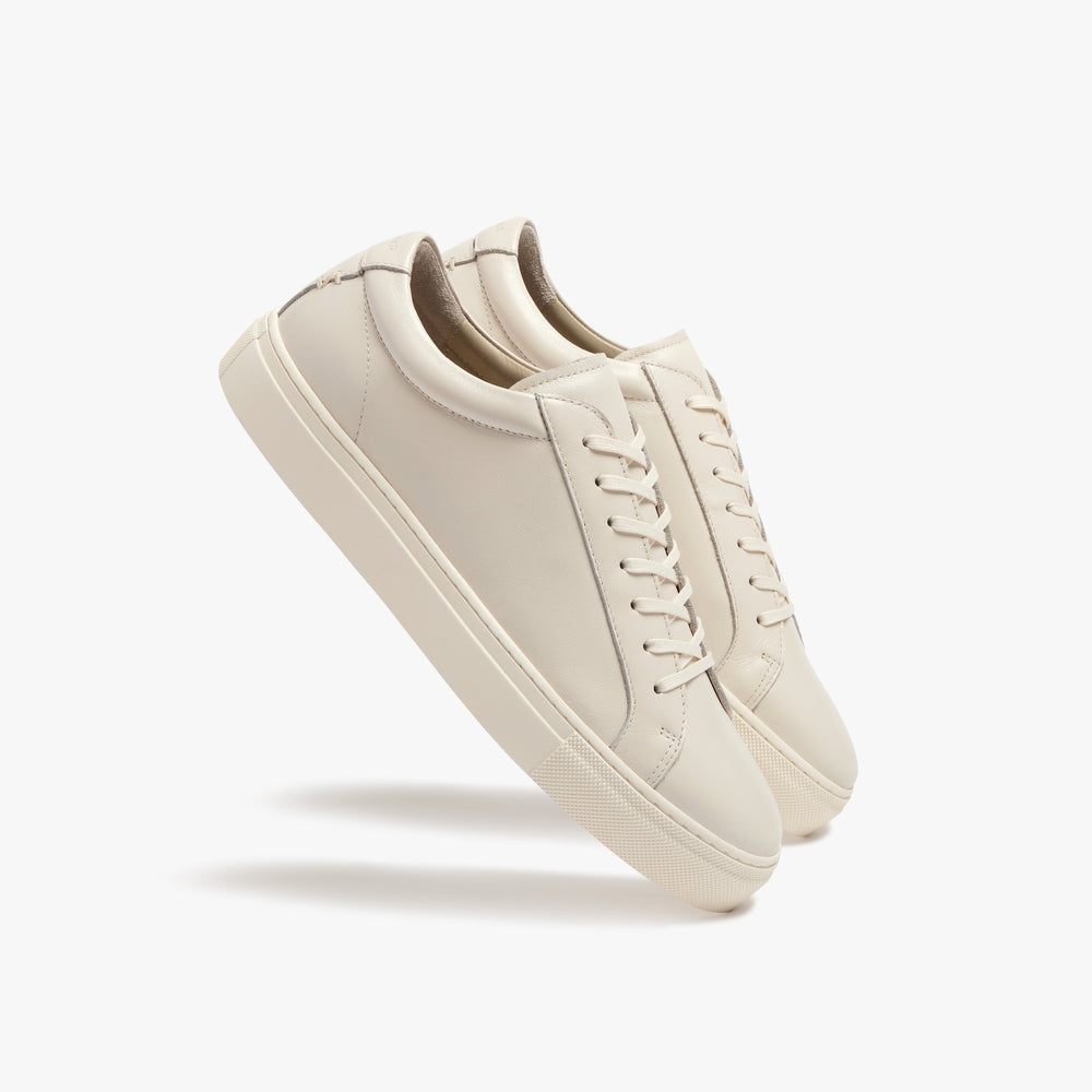 Uniform Standard Women's Series 1 minimalist leather sneaker in Beige handcrafted in Portugal