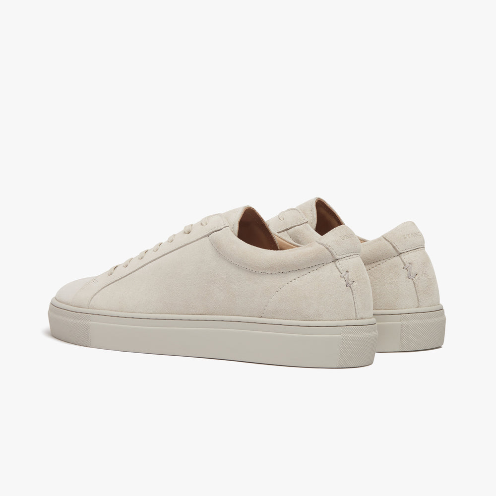 Uniform Standard Women's Series 1 minimalist suede sneaker in Beige handcrafted in Portugal