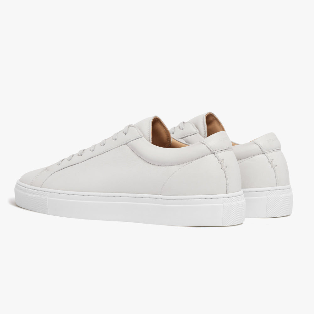 Uniform Standard Men's Series 1 minimalist leather sneaker in White handcrafted in Portugal