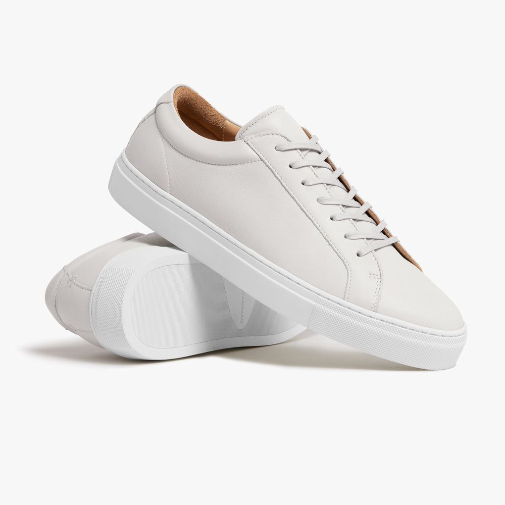 Uniform Standard Men's Series 1 minimalist leather sneaker in White handcrafted in Portugal