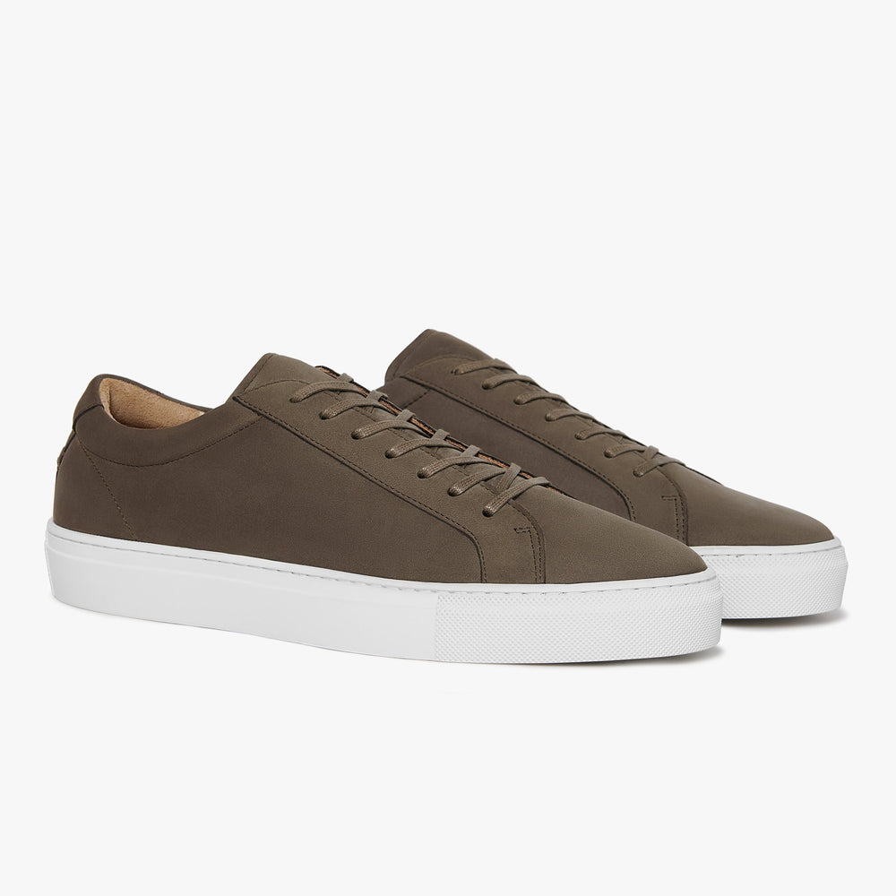 Uniform Standard Men's Series 1 minimalist nubuck leather sneaker in Brown handcrafted in Portugal