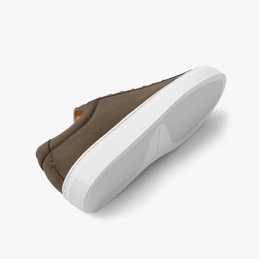 Uniform Standard Men's Series 1 minimalist nubuck leather sneaker in Brown handcrafted in Portugal