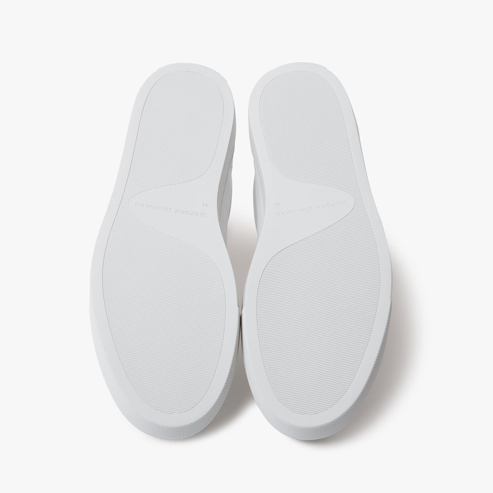 Uniform Standard Men's Series 1 minimalist leather sneaker in White handcrafted in Portugal