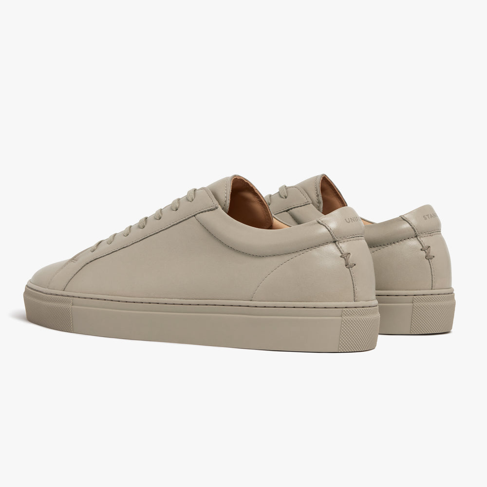 Uniform Standard Men's Series 1 minimalist leather sneaker in Beige handcrafted in Portugal