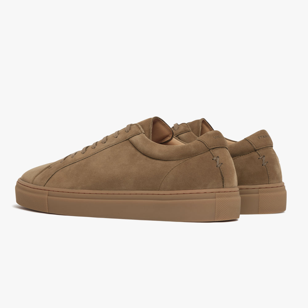 Uniform Standard Men's Series 1 minimalist nubuck leather sneaker in Brown handcrafted in Portugal