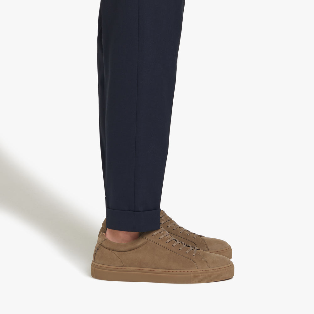 Uniform Standard Men's Series 1 minimalist nubuck leather sneaker in Brown handcrafted in Portugal