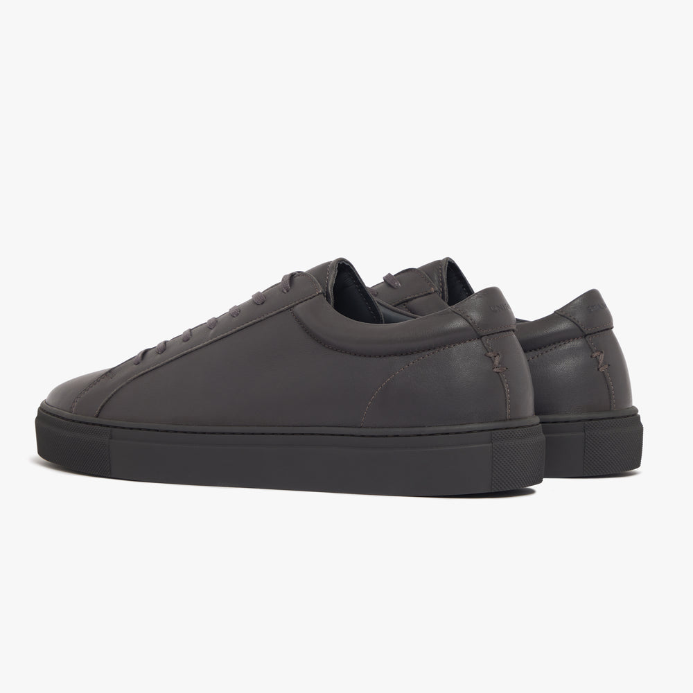 Uniform Standard Men's Series 1 minimalist leather sneaker in Grey handcrafted in Portugal