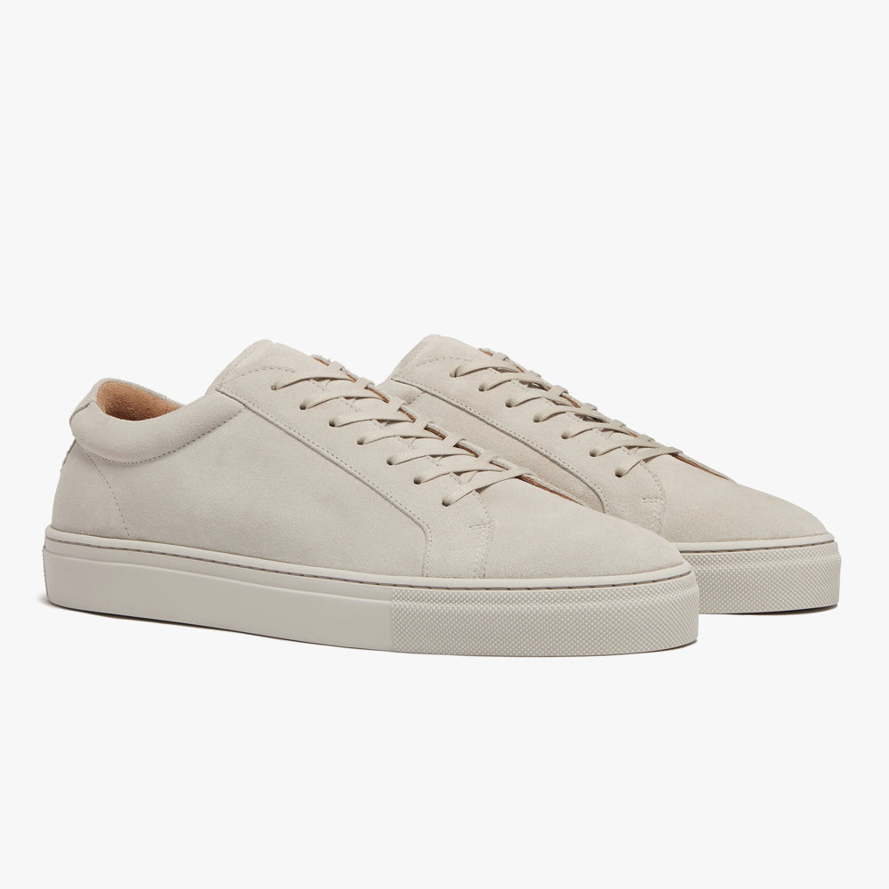 Uniform Standard Men's Series 1 minimalist suede sneaker in Beige handcrafted in Portugal
