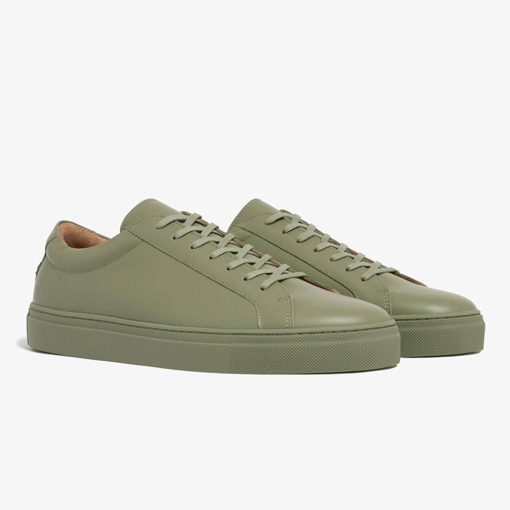 Uniform Standard Men's Series 1 minimalist leather sneaker in Green handcrafted in Portugal