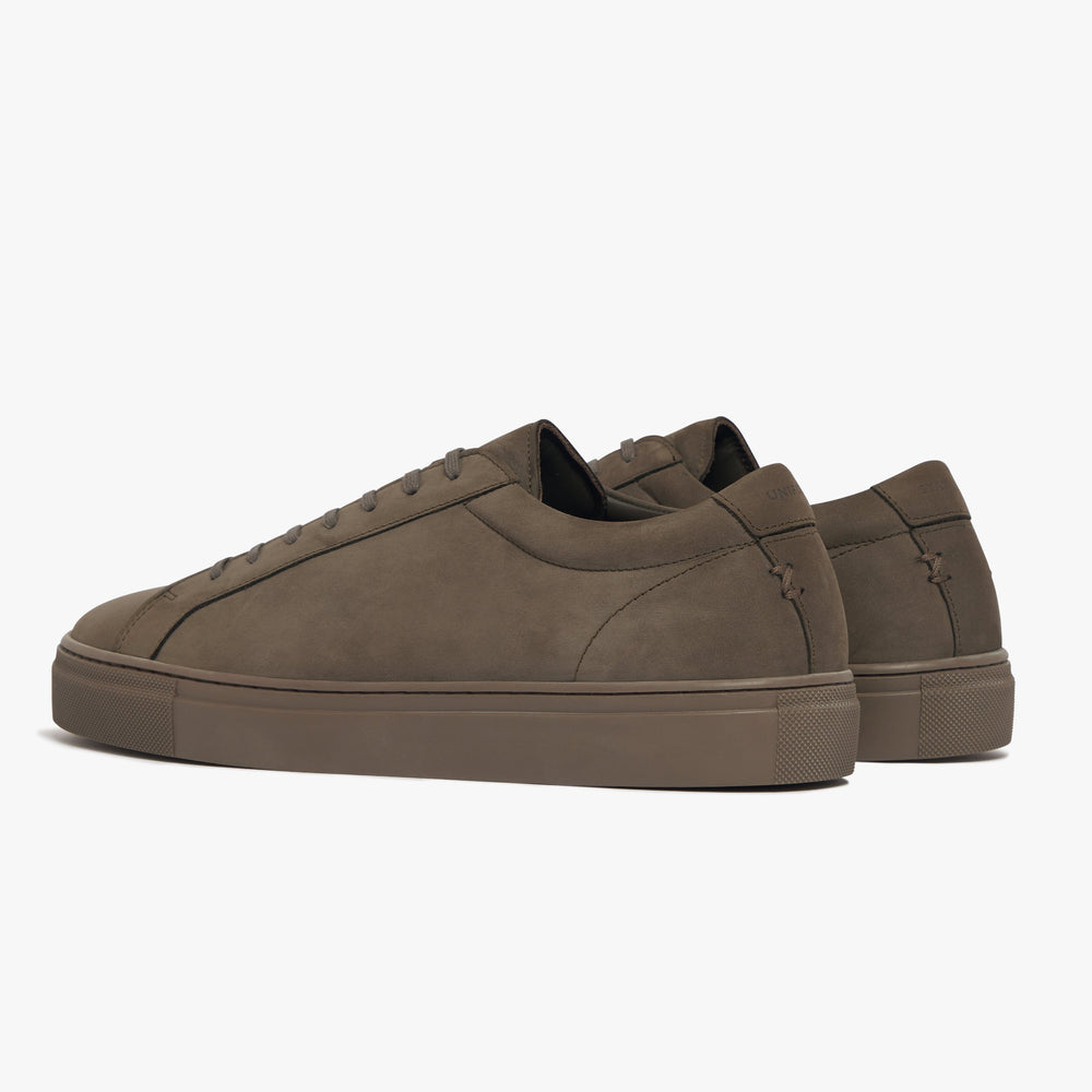 Uniform Standard Men's Series 1 minimalist nubuck leather sneaker in Brown handcrafted in Portugal
