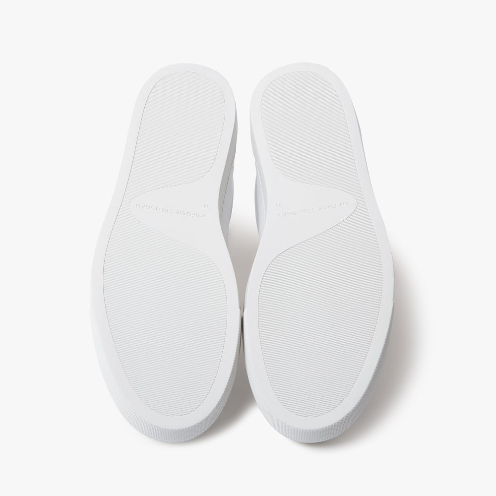 Uniform Standard Men's Series 1 minimalist leather sneaker in White handcrafted in Portugal