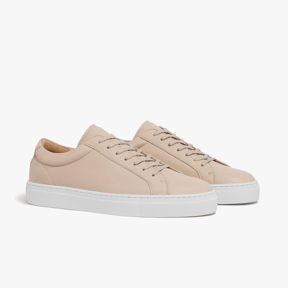 Uniform Standard Women's Series 1 minimalist leather sneaker in Beige handcrafted in Portugal