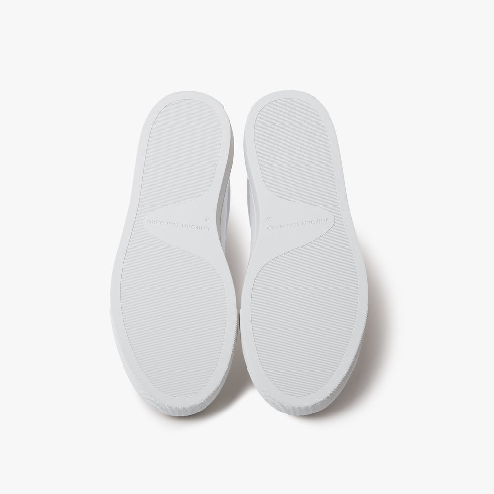 Uniform Standard Women's Series 1 minimalist leather sneaker in White handcrafted in Portugal