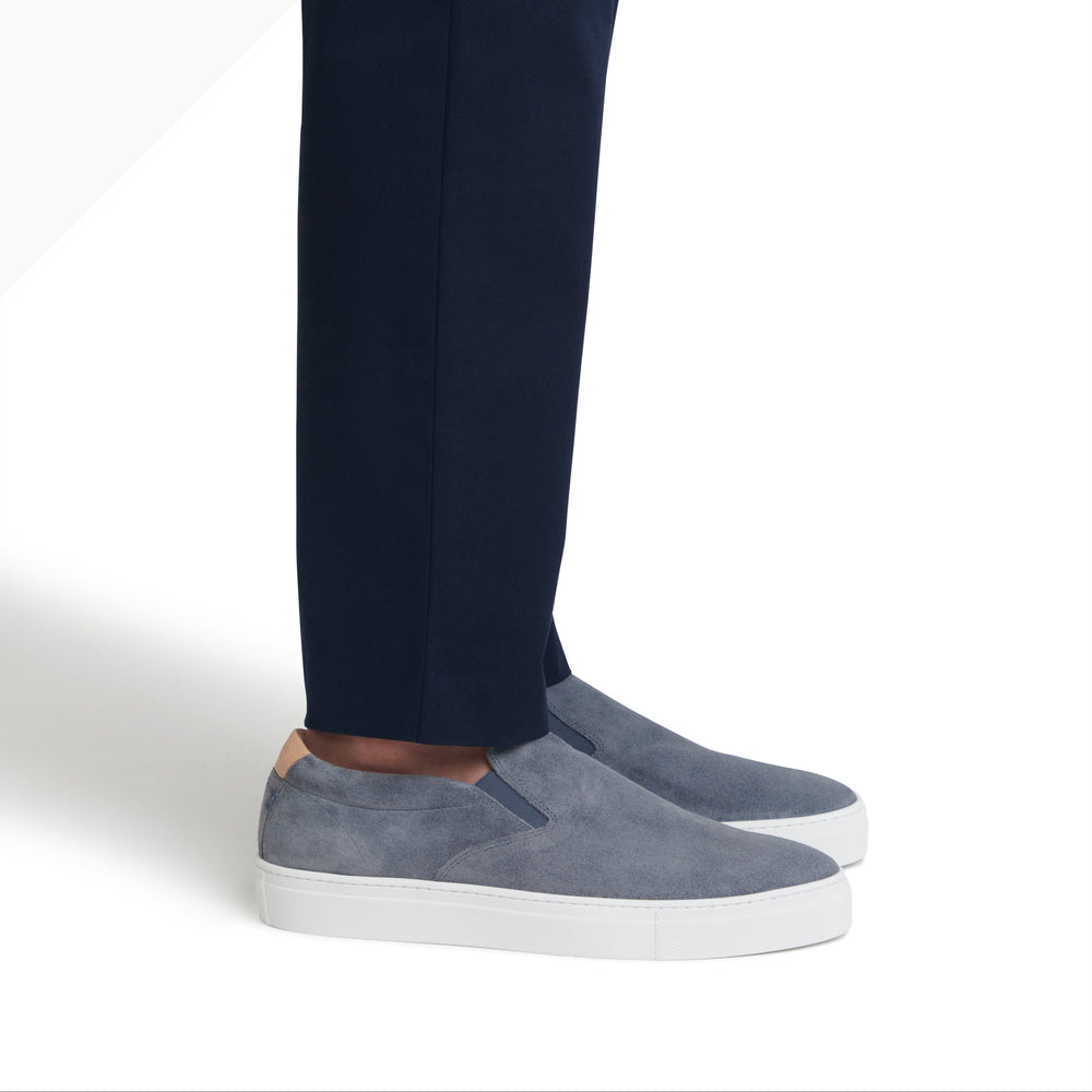 Uniform Standard Men's Series 2 minimalist suede sneaker in Blue handcrafted in Portugal