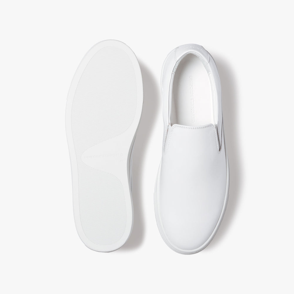 Uniform Standard Women's Series 2 minimalist leather sneaker in White handcrafted in Portugal