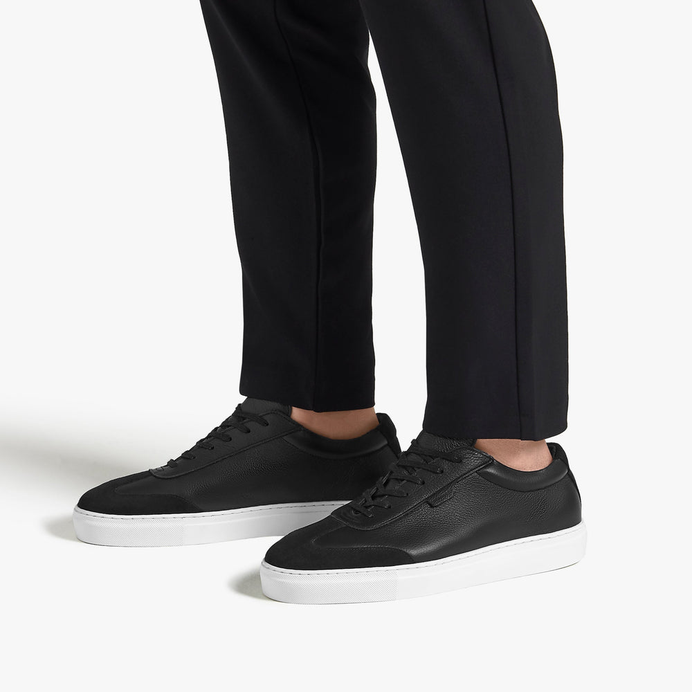 Uniform Standard Men's Series 3 minimalist leather sneaker in Black handcrafted in Portugal