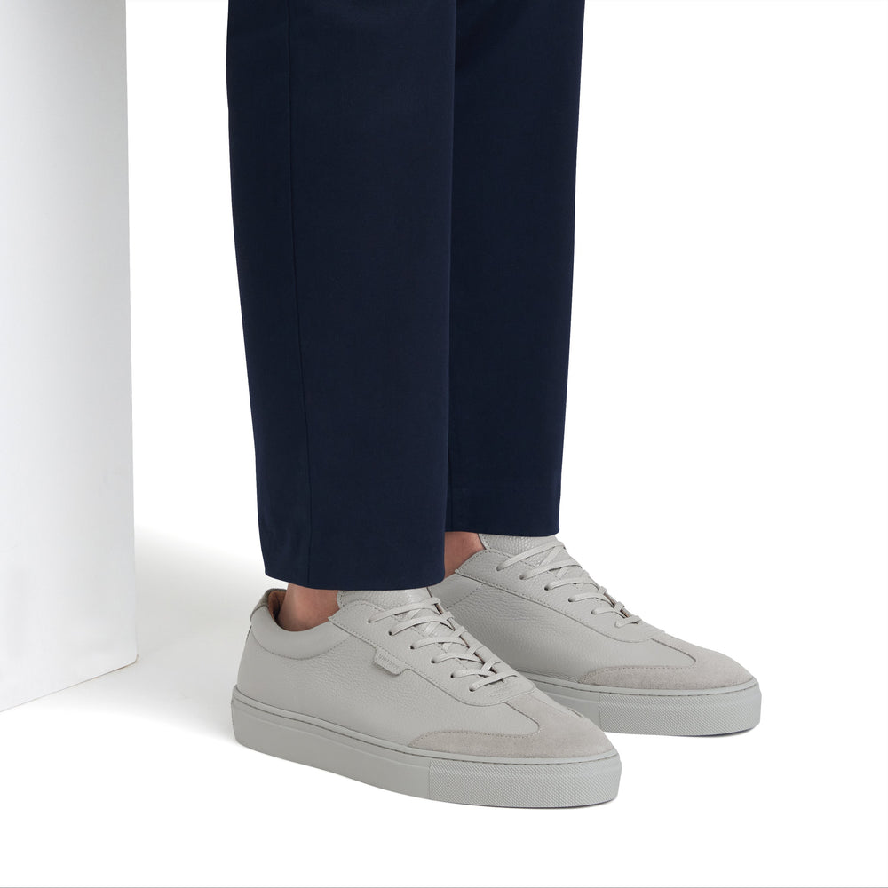 Uniform Standard Men's Series 3 minimalist leather sneaker in Grey handcrafted in Portugal
