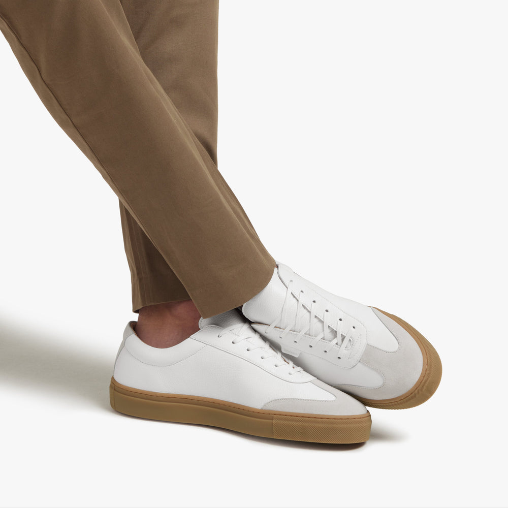 Uniform Standard Men's Series 3 minimalist leather sneaker in White handcrafted in Portugal