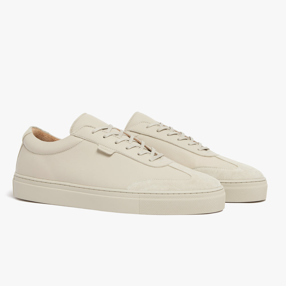 Uniform Standard Men's Series 3 minimalist leather sneaker in Beige handcrafted in Portugal