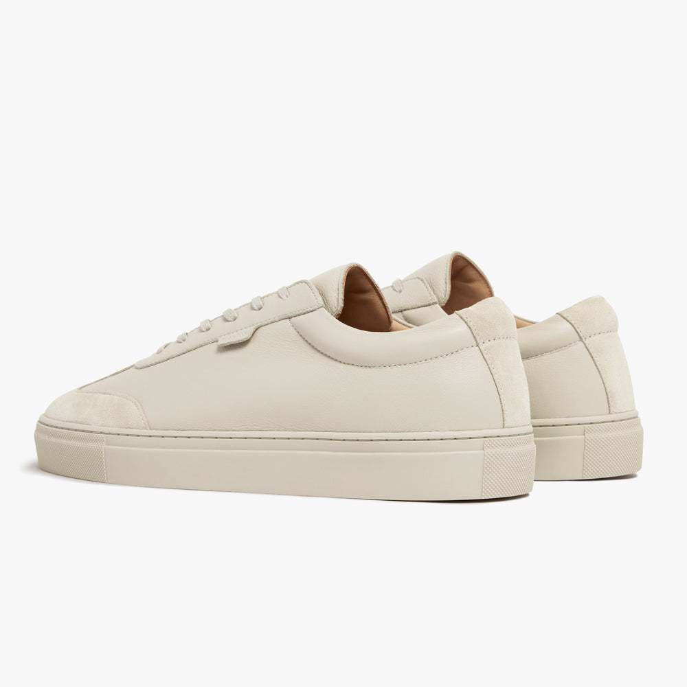 Uniform Standard Men's Series 3 minimalist leather sneaker in Beige handcrafted in Portugal