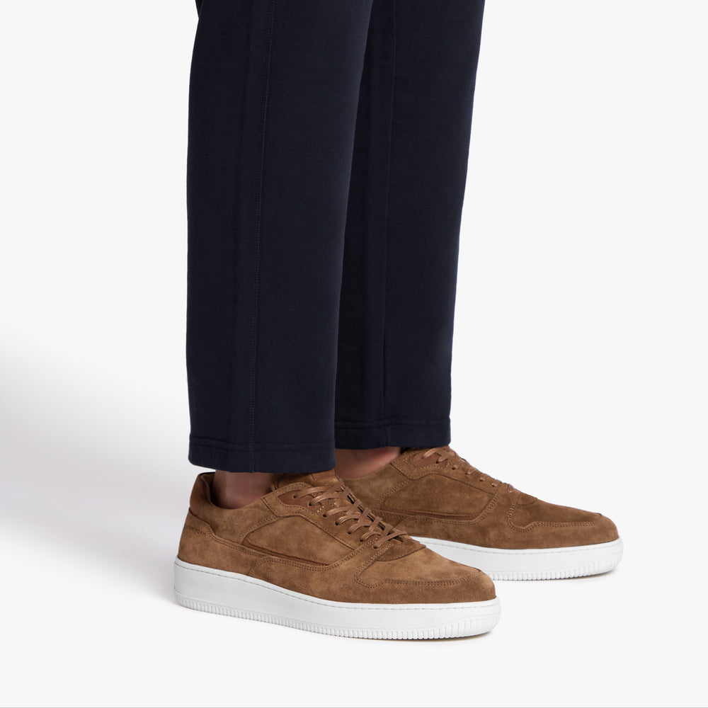 Uniform Standard Men's Series 5 minimalist suede sneaker in Brown handcrafted in Portugal