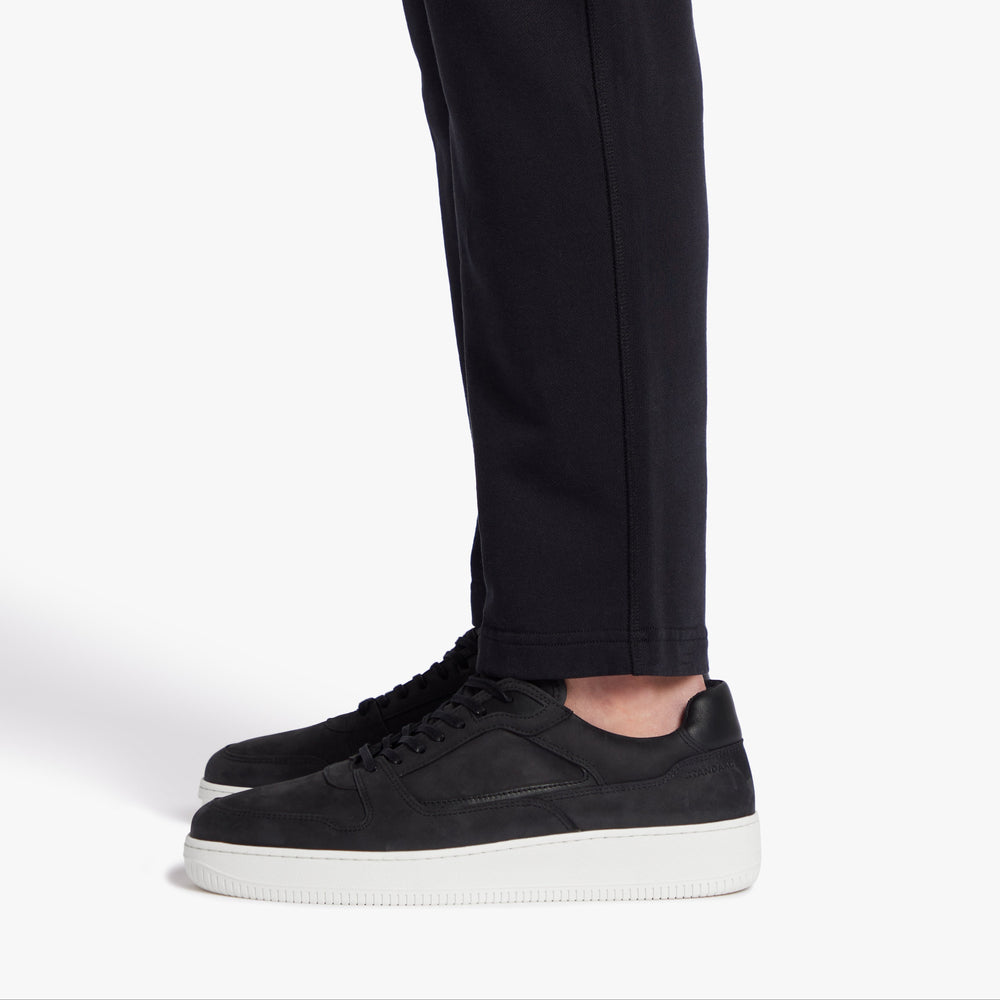 Uniform Standard Men's Series 5 minimalist nubuck leather sneaker in Black handcrafted in Portugal