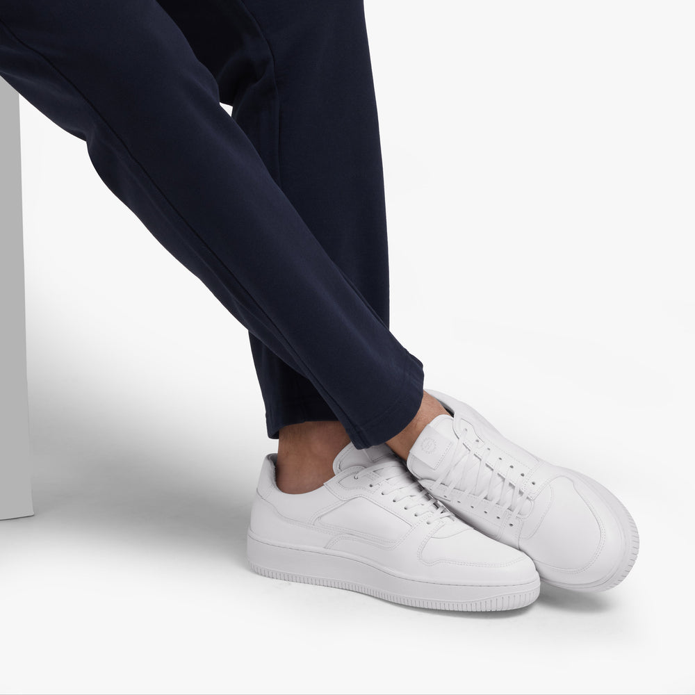 Uniform Standard Men's Series 5 minimalist leather sneaker in White handcrafted in Portugal